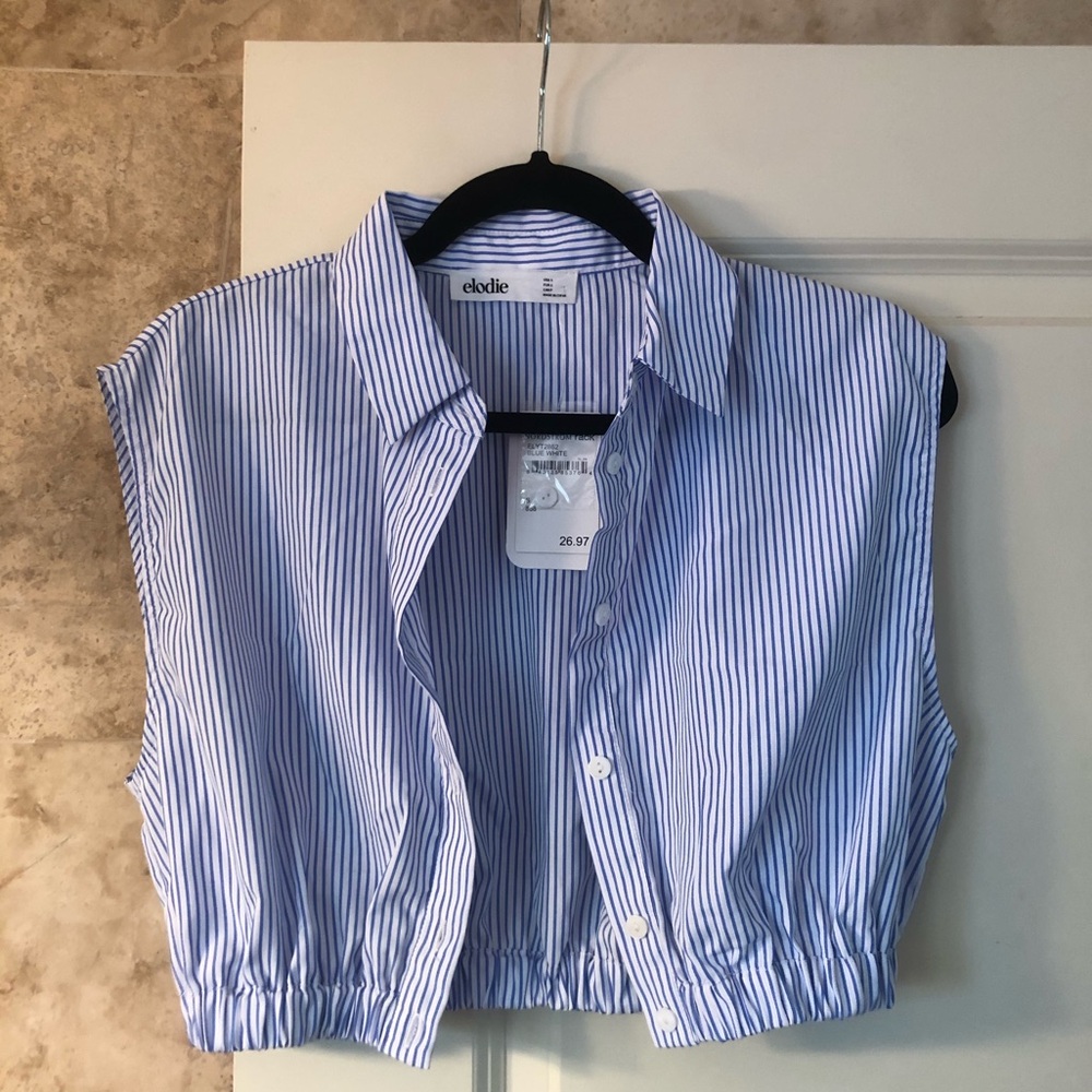 Sleeveless striped blouse from Nordstrom Rack